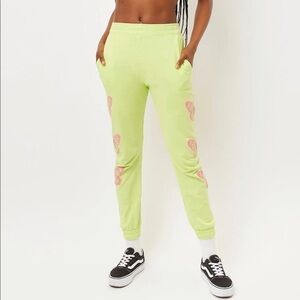 Frankies Bikinis Aiden Sweatpant Grass Size S NWT